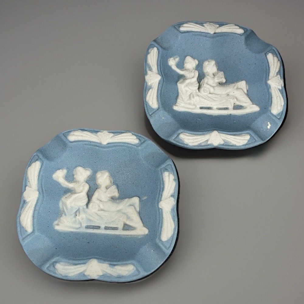 Wedgewood Style Vintage Made‎ in Occupied JAPAN Trinket Dish/Ashtrays - 2